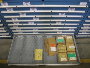 LISTA HEAVY DUTY 9-DRAWER PARTS CABINET W/ CONTENTS (W-50) LOADING & HANDLING FEE $25-